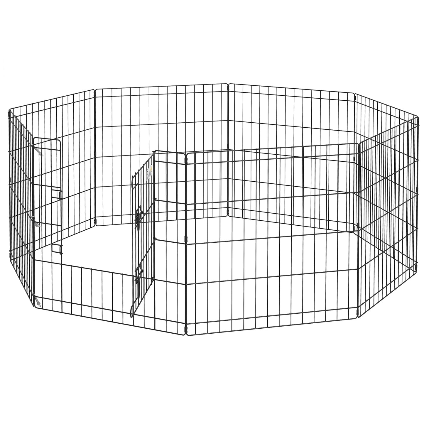 8 Panel Dog Playpen Puppy Pen Rabbits Guinea Metal Crate Pet Cage Run Indoor Outdoor, 61x61 cm-0