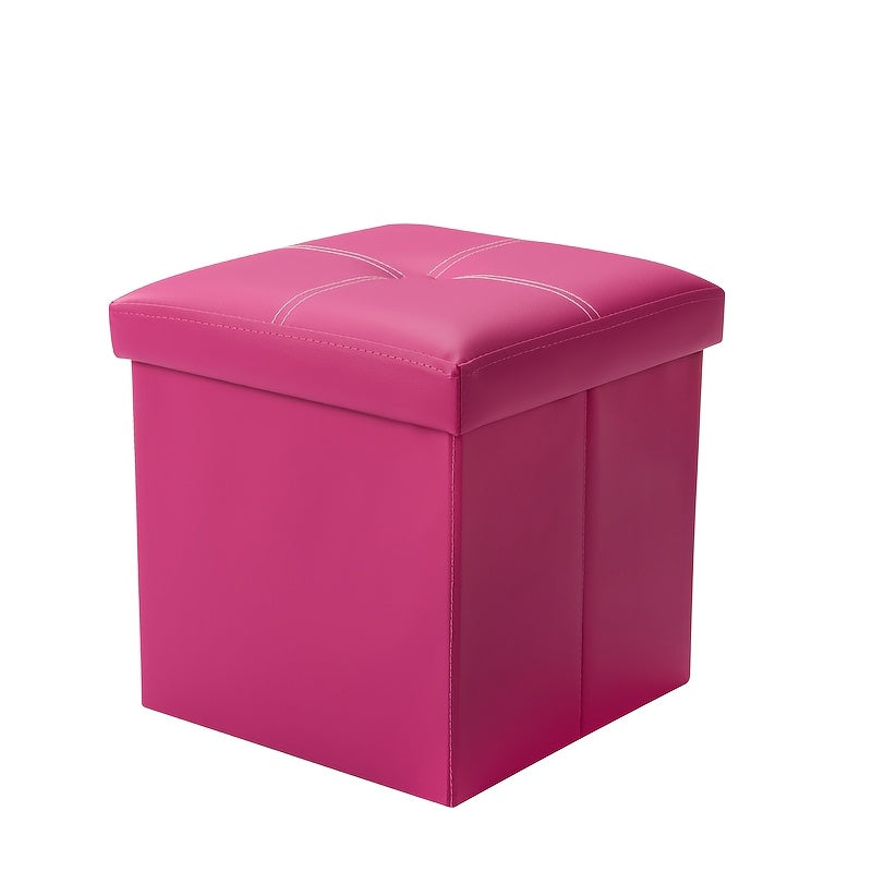NNETM Leather Ottoman with Storage & Foam Seat-0