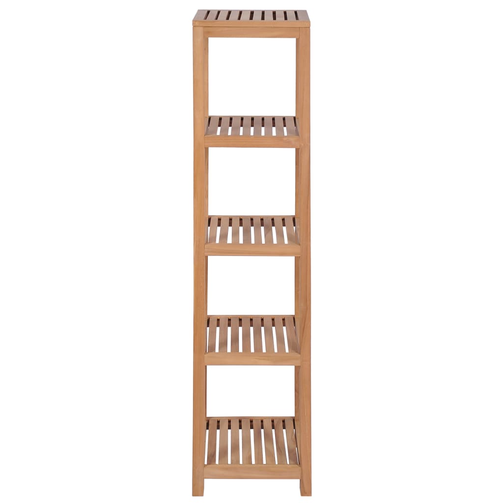 NNEVL 4-Tier Bathroom Storage Rack Solid Teak 42x42x165 cm-1