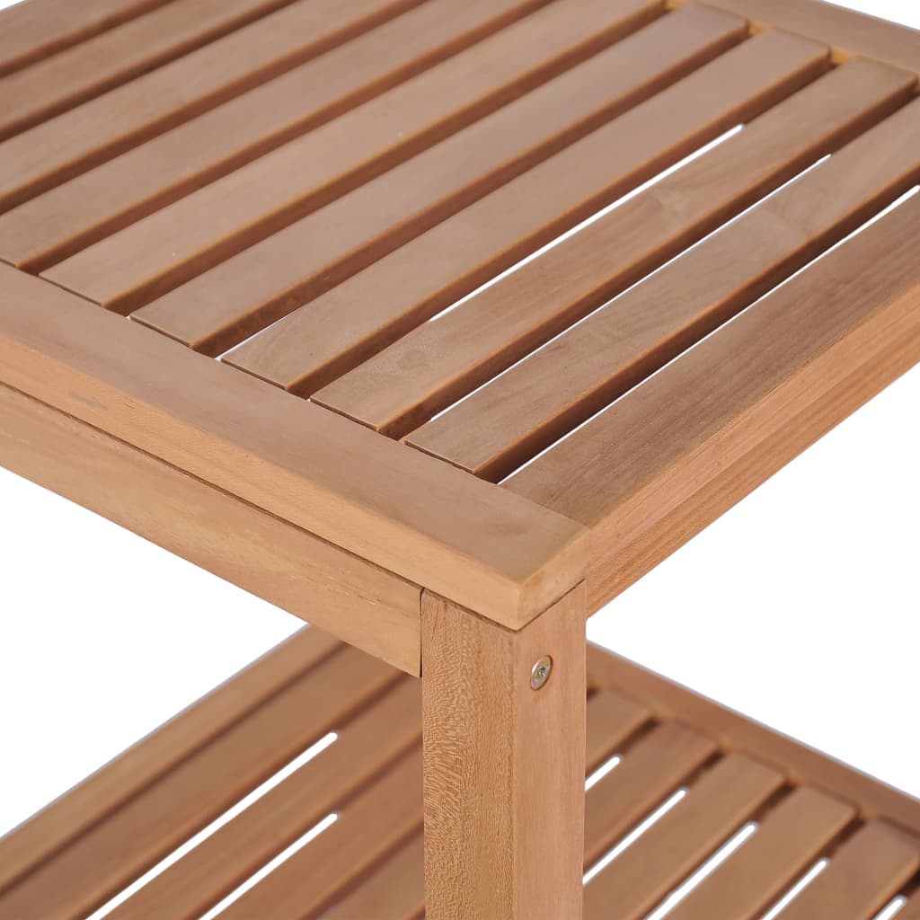 NNEVL 4-Tier Bathroom Storage Rack Solid Teak 42x42x165 cm-3
