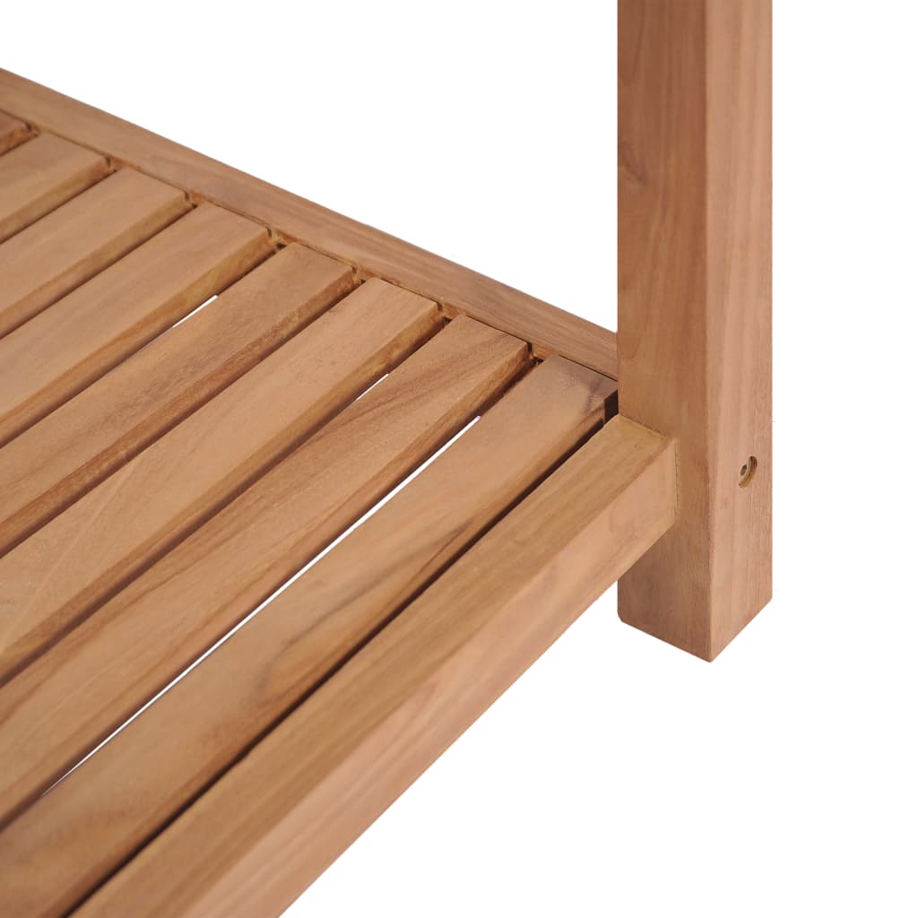 NNEVL 4-Tier Bathroom Storage Rack Solid Teak 42x42x165 cm-4