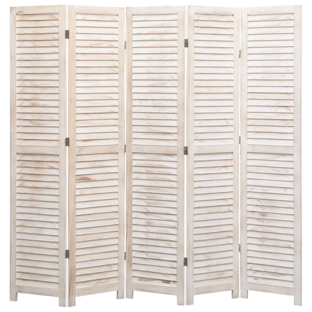 NNEVL 5-Panel Room Divider 175x165 cm Wood-0