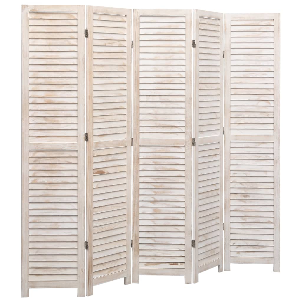 NNEVL 5-Panel Room Divider 175x165 cm Wood-2