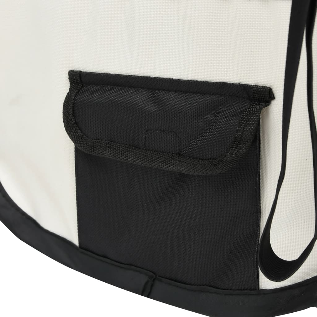 NNEVL Foldable Dog Playpen with Carrying Bag Black 110x110x58 cm-4