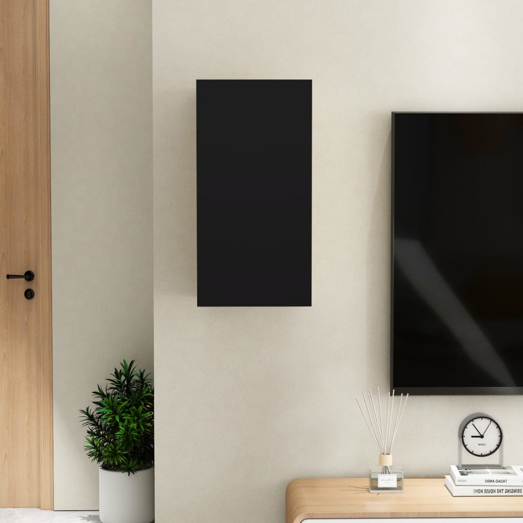 NNEVL TV Cabinet Black 30.5x30x60 cm Chipboard-3