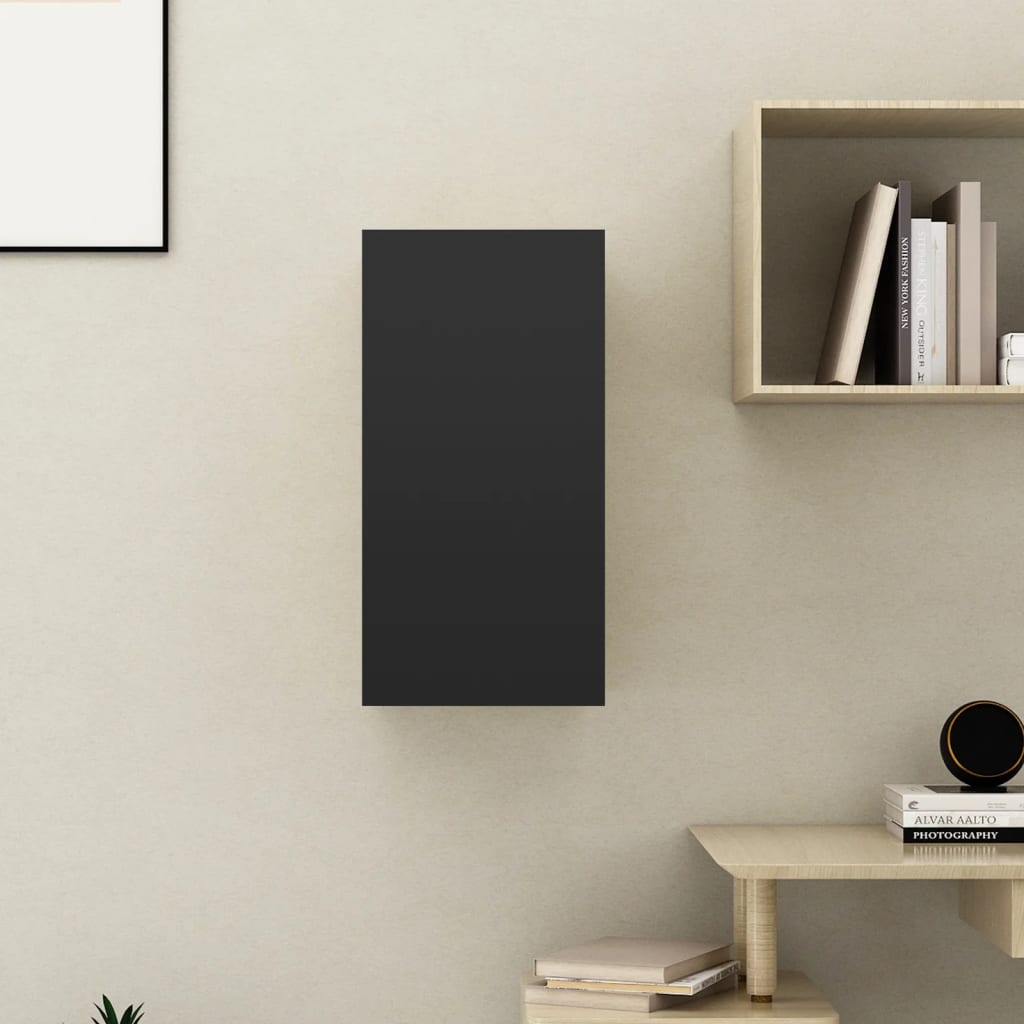NNEVL TV Cabinet Black 30.5x30x60 cm Chipboard-4