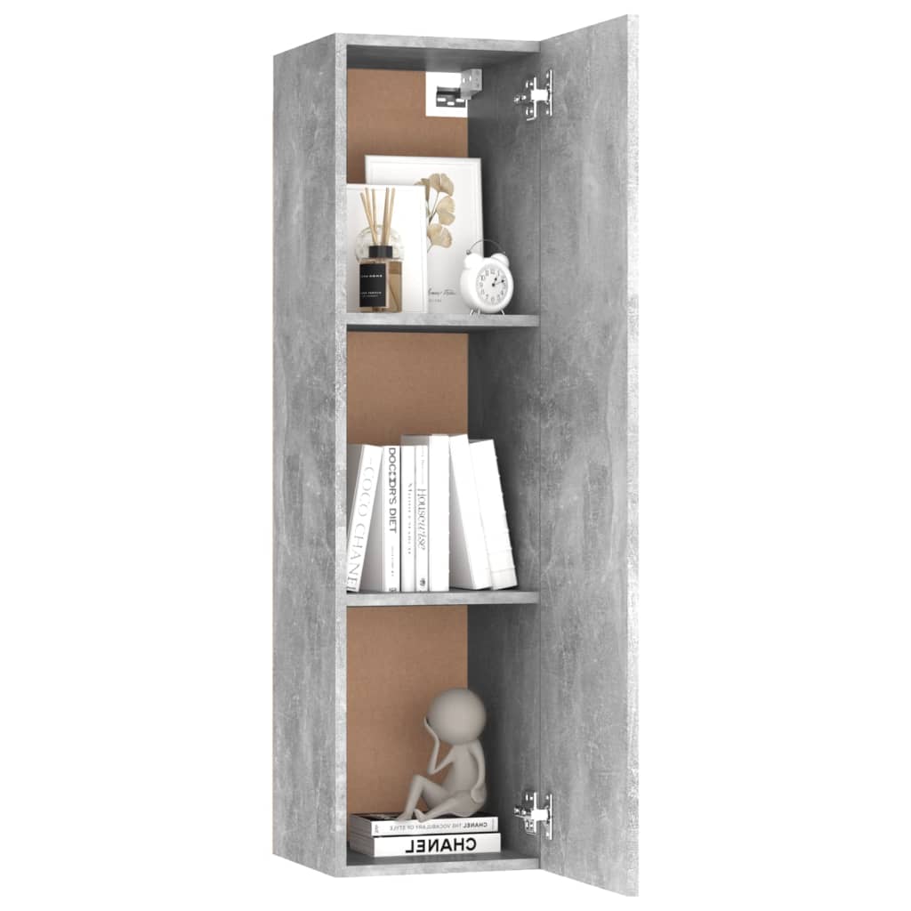 NNEVL TV Cabinet Concrete Grey 30.5x30x110 cm Chipboard-2