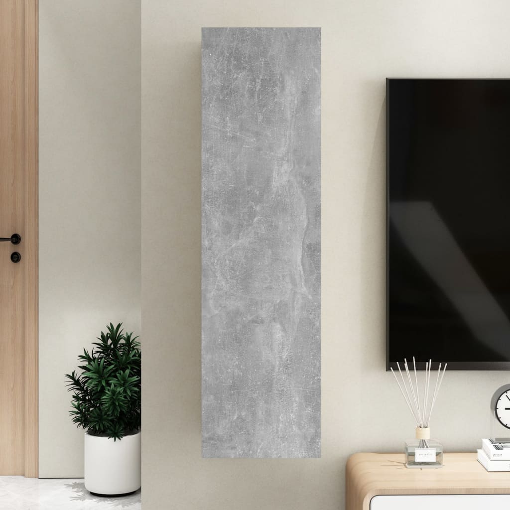 NNEVL TV Cabinet Concrete Grey 30.5x30x110 cm Chipboard-3