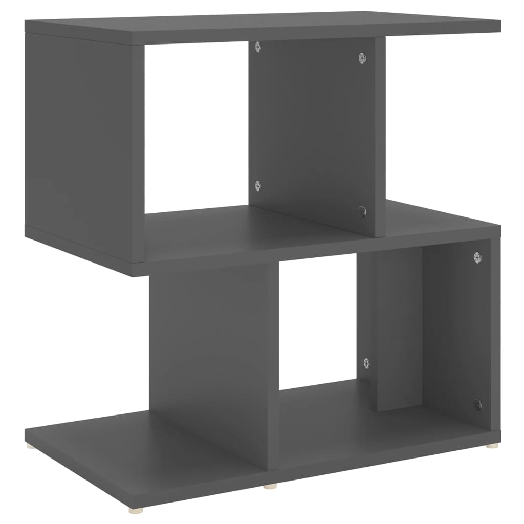 NNEVL Bedside Cabinet Grey 50x30x51.5 cm Chipboard-1