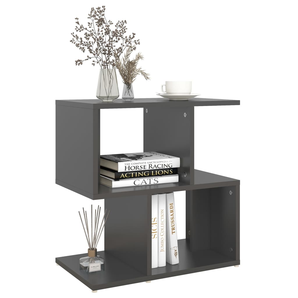 NNEVL Bedside Cabinet Grey 50x30x51.5 cm Chipboard-3