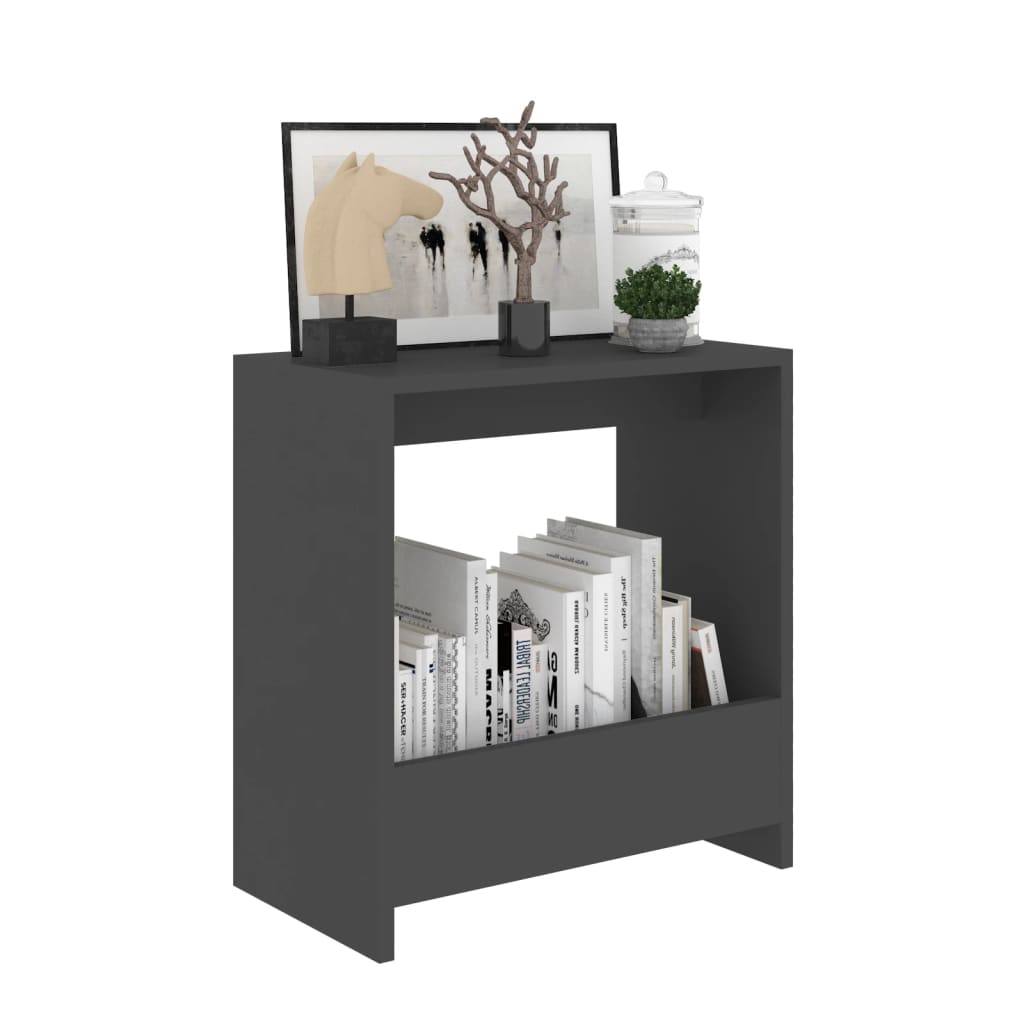 NNEVL Side Table Grey 50x26x50 cm Chipboard-2