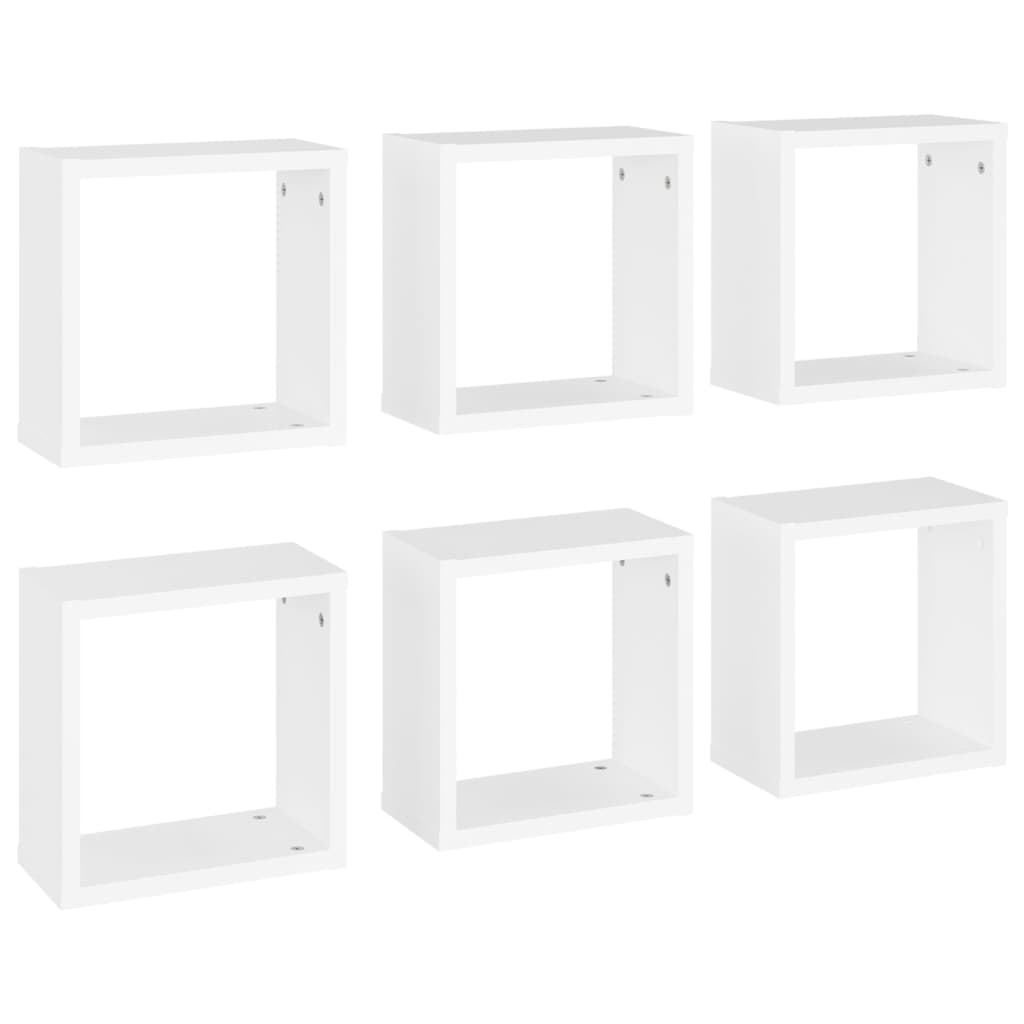 NNEVL Wall Cube Shelves 6 pcs White 30x15x30 cm-1