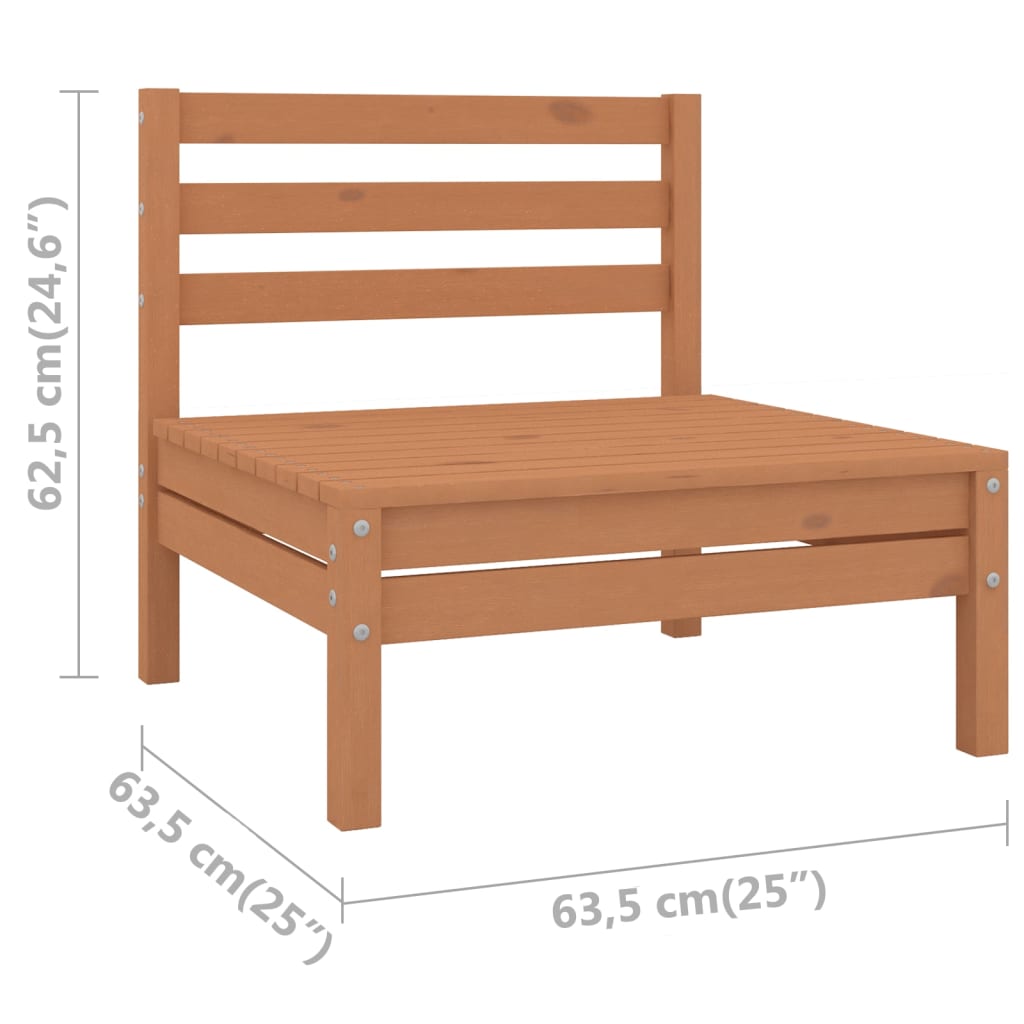 NNEVL Garden Middle Sofa Honey Brown Solid Pinewood-4