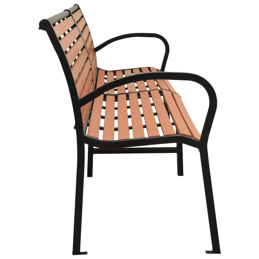NNEVL Twin Garden Bench 251 cm Steel and WPC-3