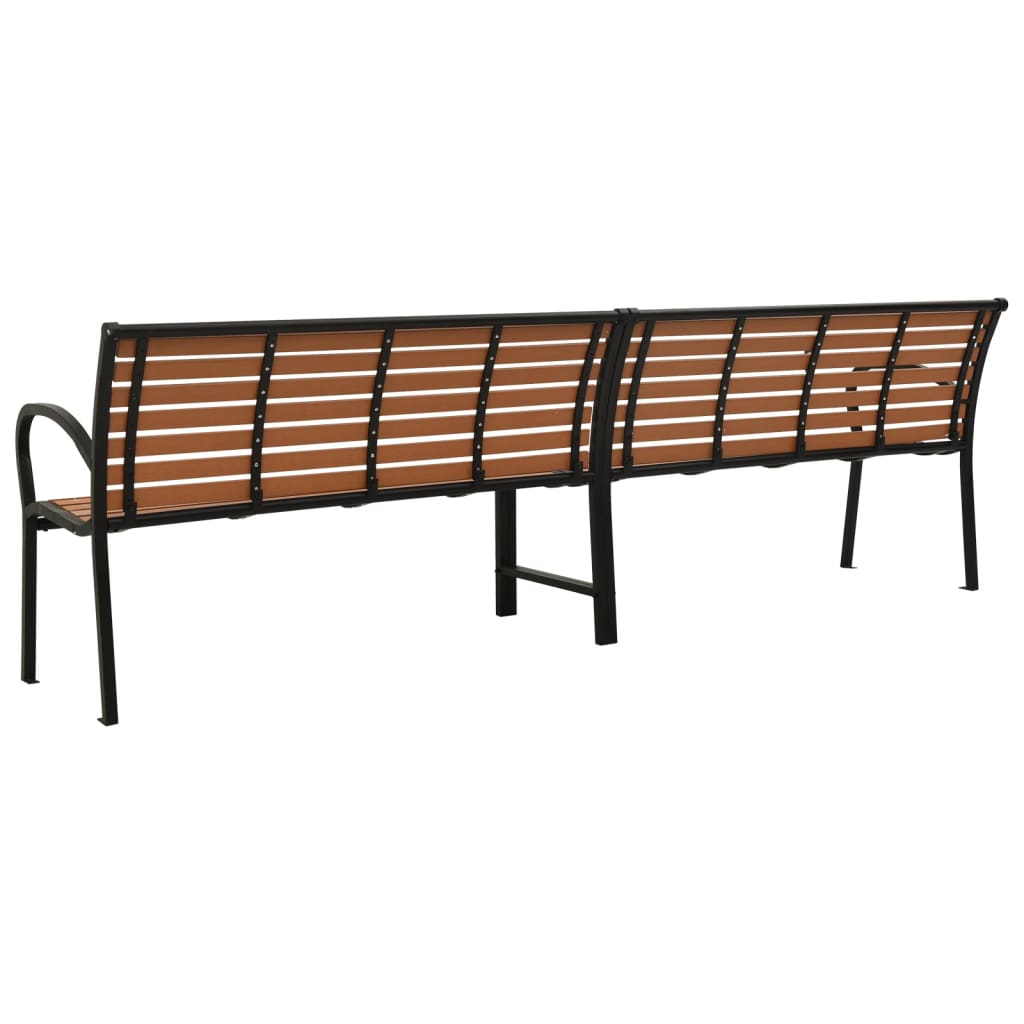NNEVL Twin Garden Bench 251 cm Steel and WPC-4