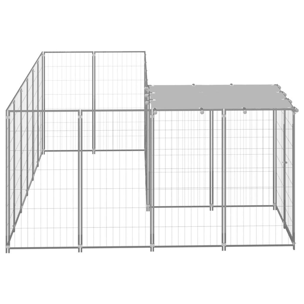 NNEVL Dog Kennel Silver 4.84 m² Steel-2
