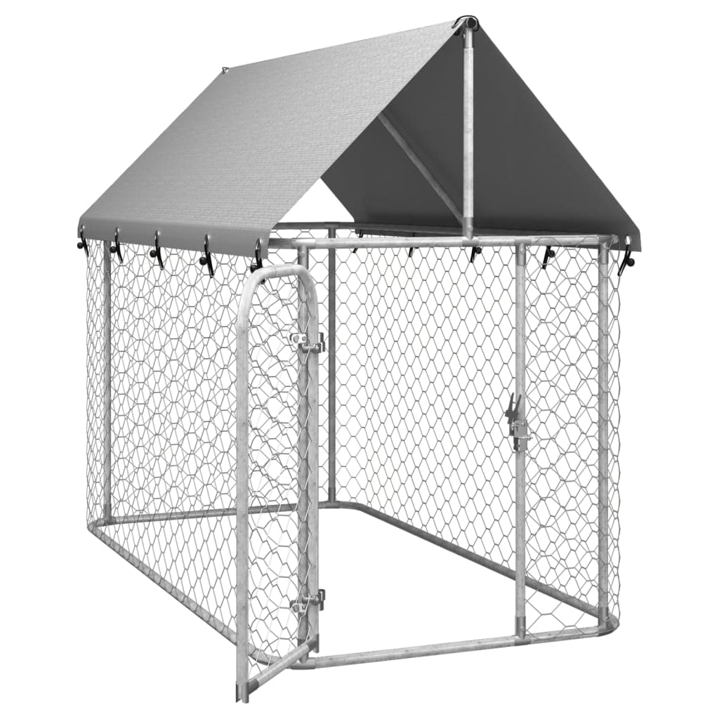 NNEVL Outdoor Dog Kennel with Roof 200x100x150 cm-3
