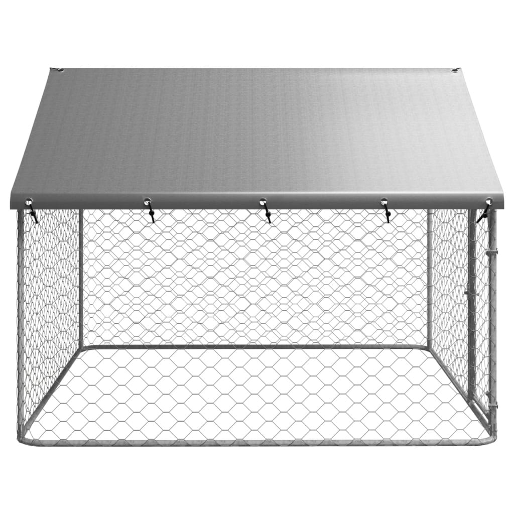 NNEVL Outdoor Dog Kennel with Roof 200x200x150 cm-2