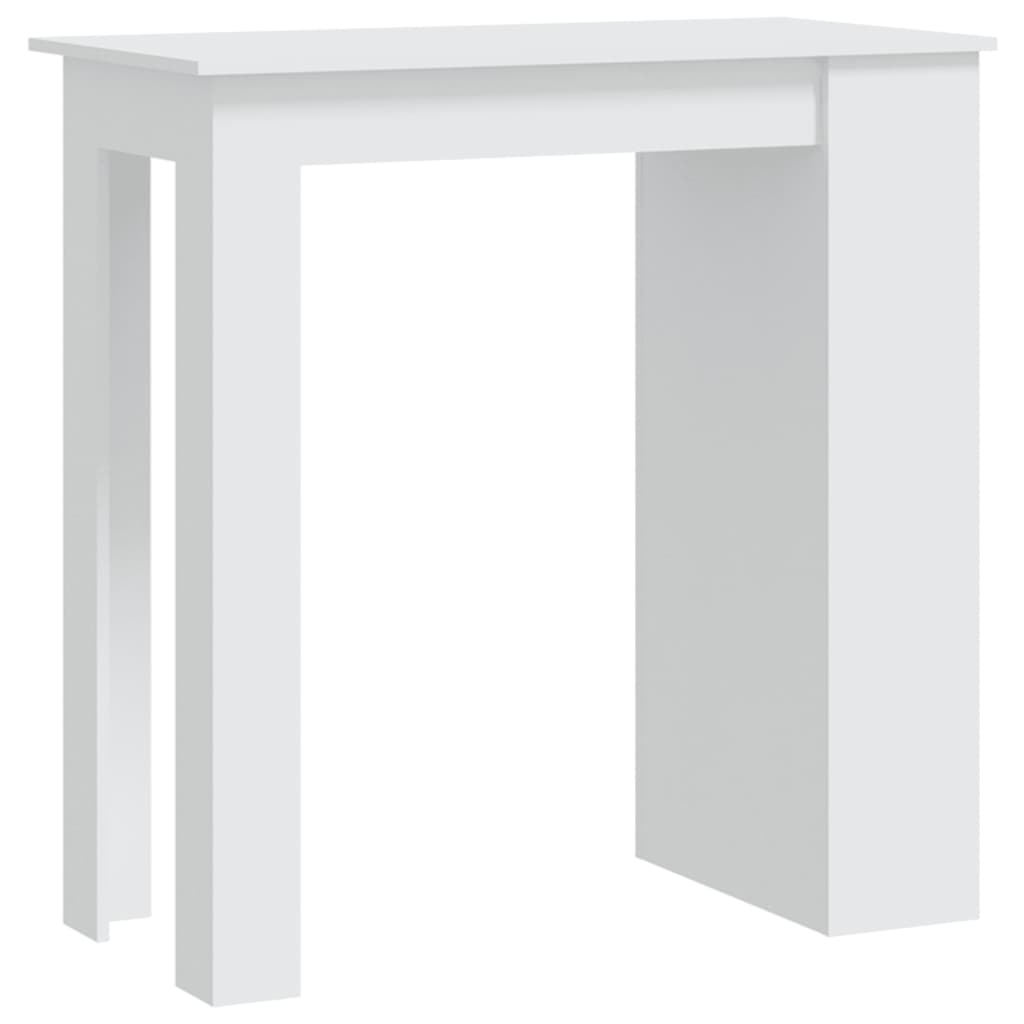 NNEVL Bar Table with Storage Rack White 102x50x103.5 cm Chipboard-1