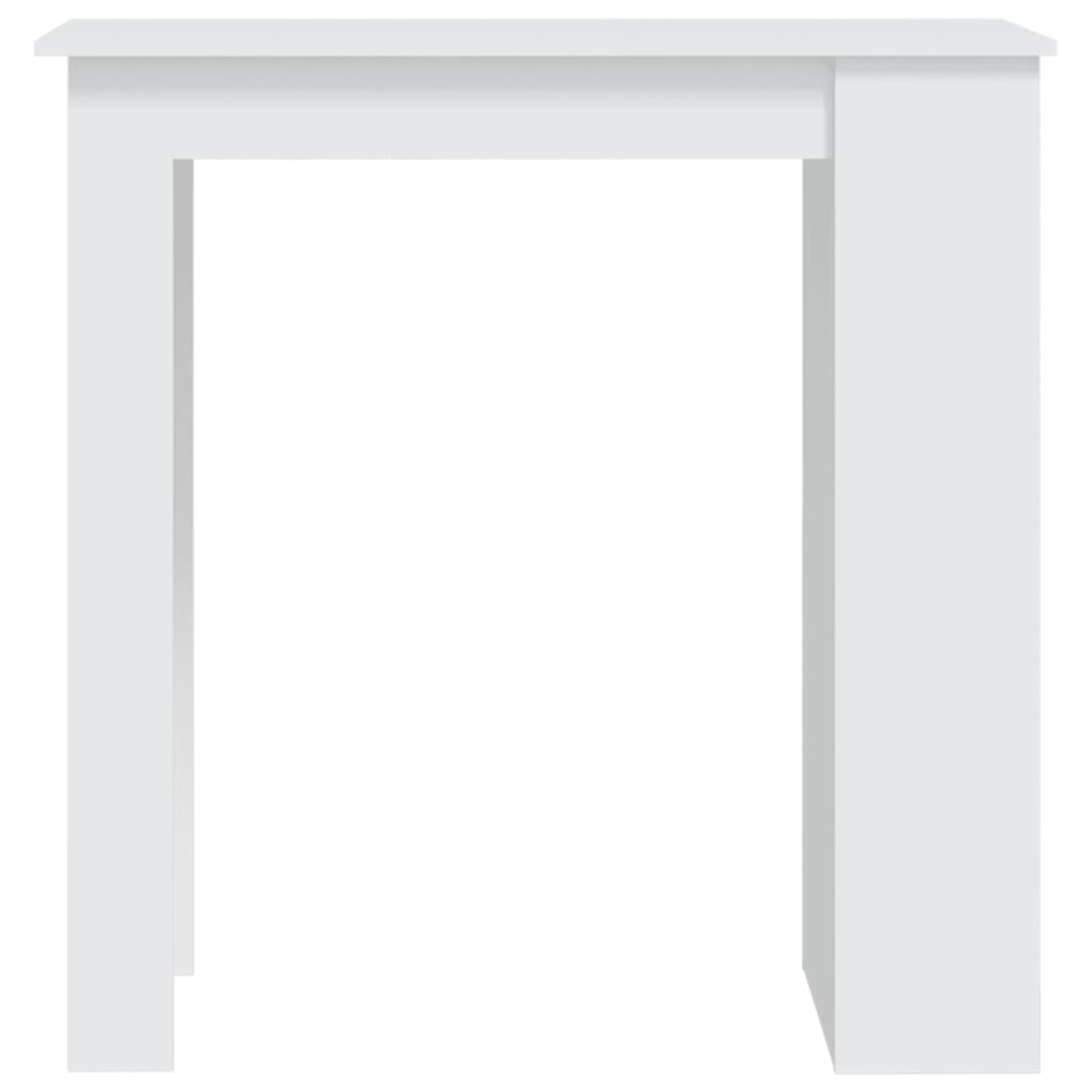 NNEVL Bar Table with Storage Rack White 102x50x103.5 cm Chipboard-4