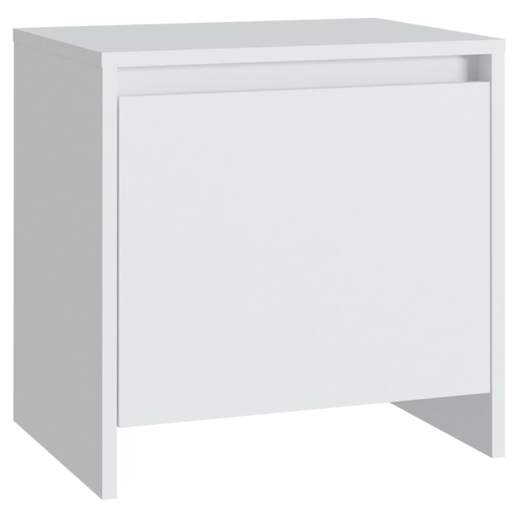 NNEVL Bedside Cabinet White 45x34x44.5 cm Chipboard-1