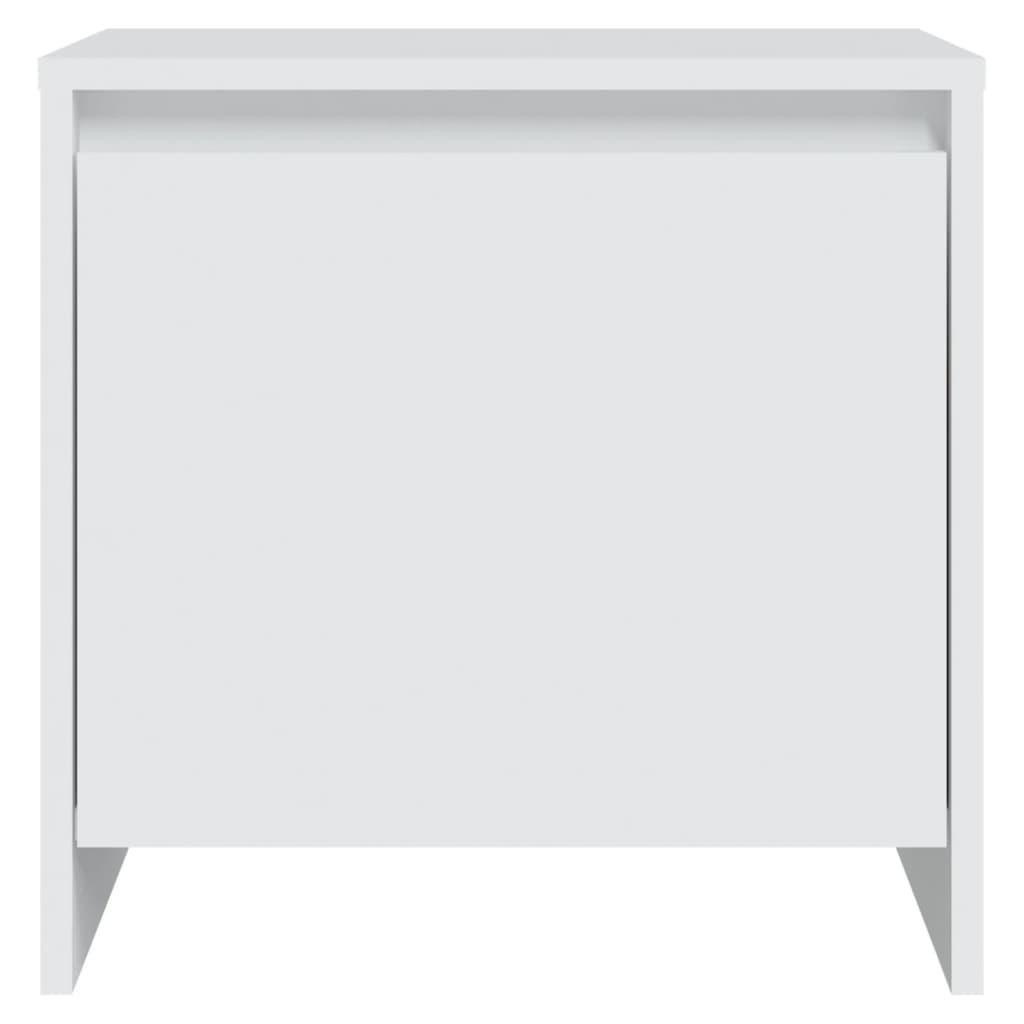 NNEVL Bedside Cabinet White 45x34x44.5 cm Chipboard-3