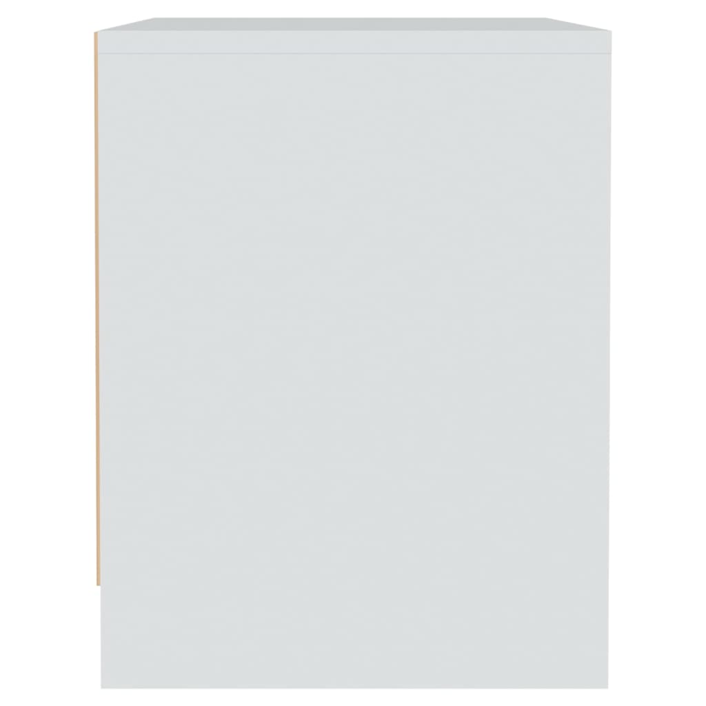 NNEVL Bedside Cabinet White 45x34x44.5 cm Chipboard-4