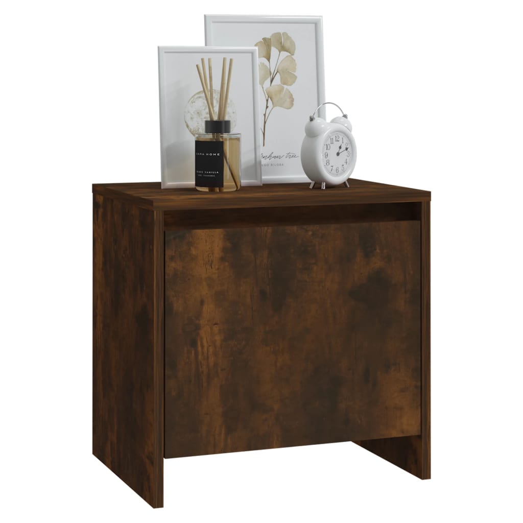 NNEVL Bedside Cabinets 2 pcs Smoked Oak 45x34x44.5 cm Chipboard-3