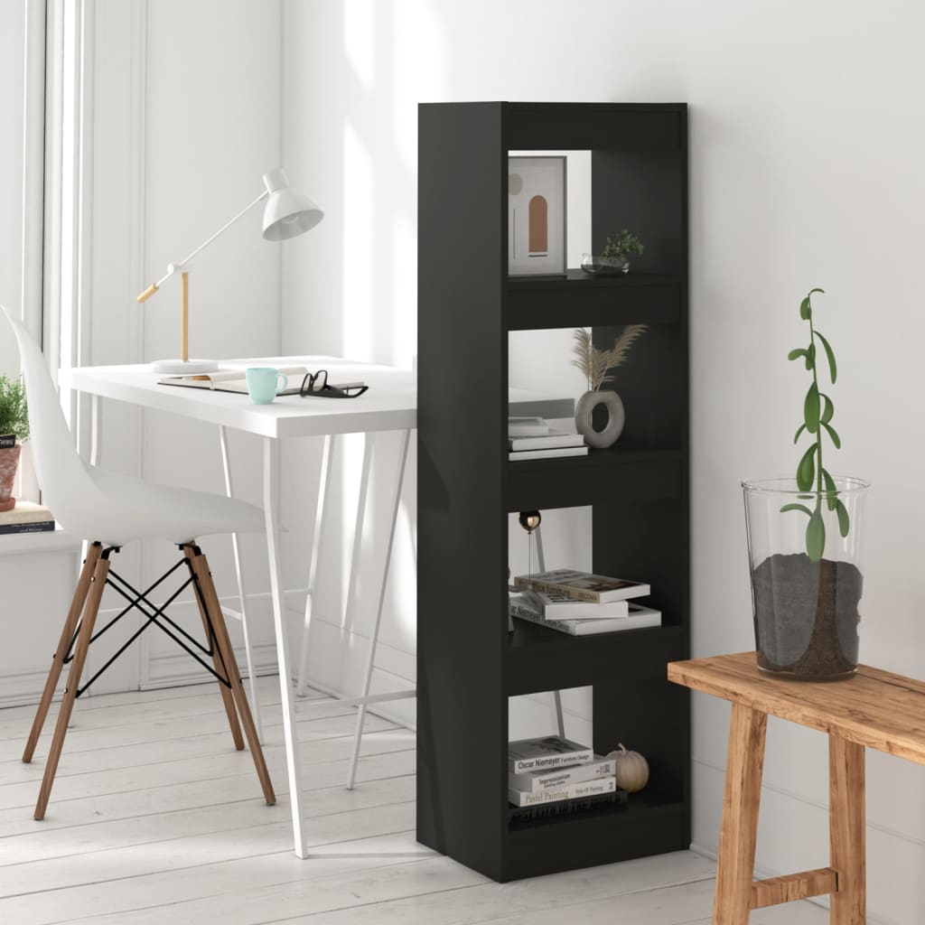 NNEVL Book Cabinet/Room Divider Black 40x30x135 cm-0
