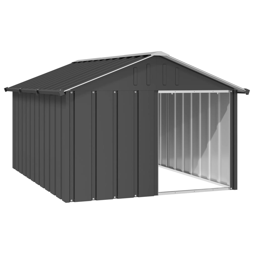 NNEVL Dog House Anthracite 116.5x153x81.5 cm Galvanised Steel-0