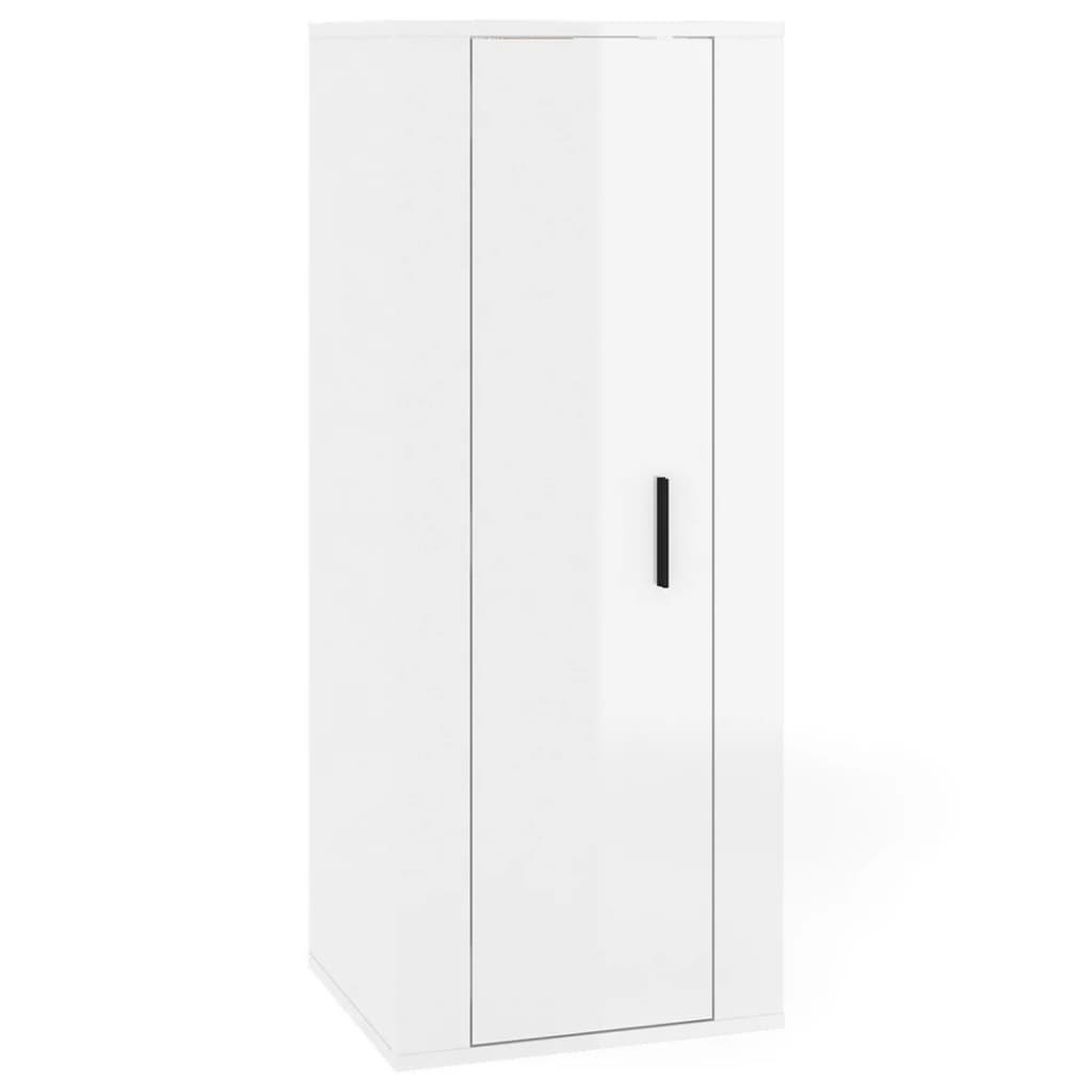 NNEVL Wall Mounted TV Cabinet High Gloss White 40x34.5x100 cm-1