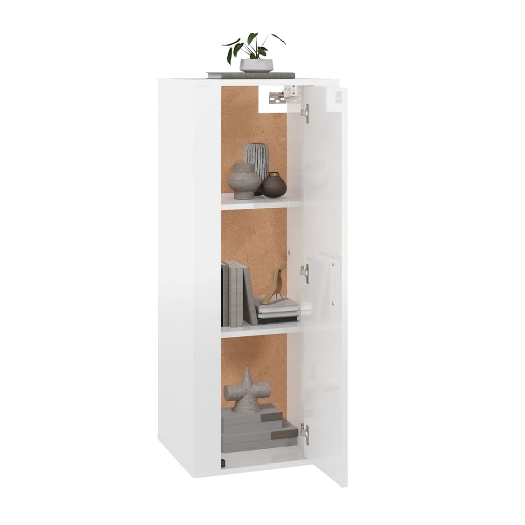 NNEVL Wall Mounted TV Cabinet High Gloss White 40x34.5x100 cm-2