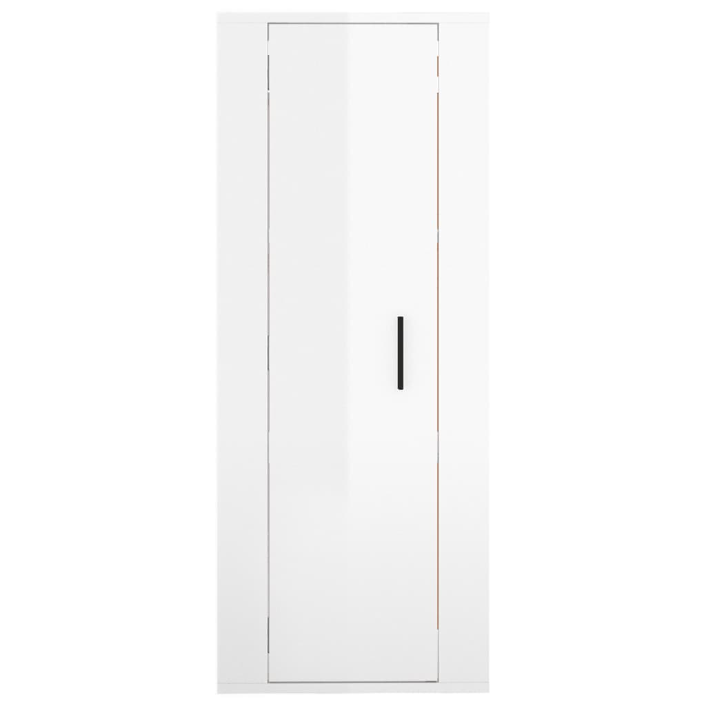 NNEVL Wall Mounted TV Cabinet High Gloss White 40x34.5x100 cm-4