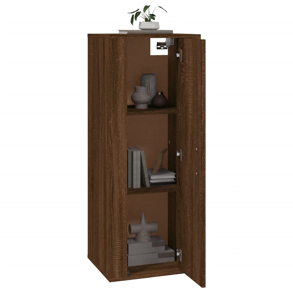 NNEVL Wall Mounted TV Cabinet Brown Oak 40x34.5x100 cm-2