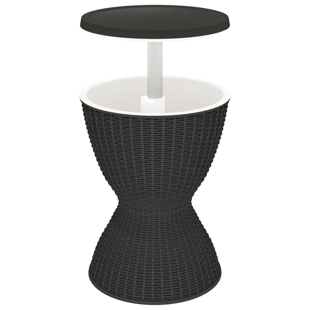 NNEVL 3-in-1 Ice Cooler Table Black Polypropylene-1