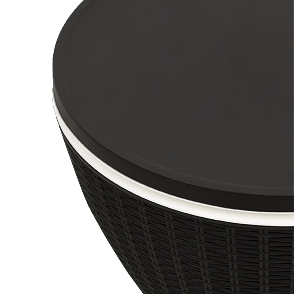 NNEVL 3-in-1 Ice Cooler Table Black Polypropylene-4