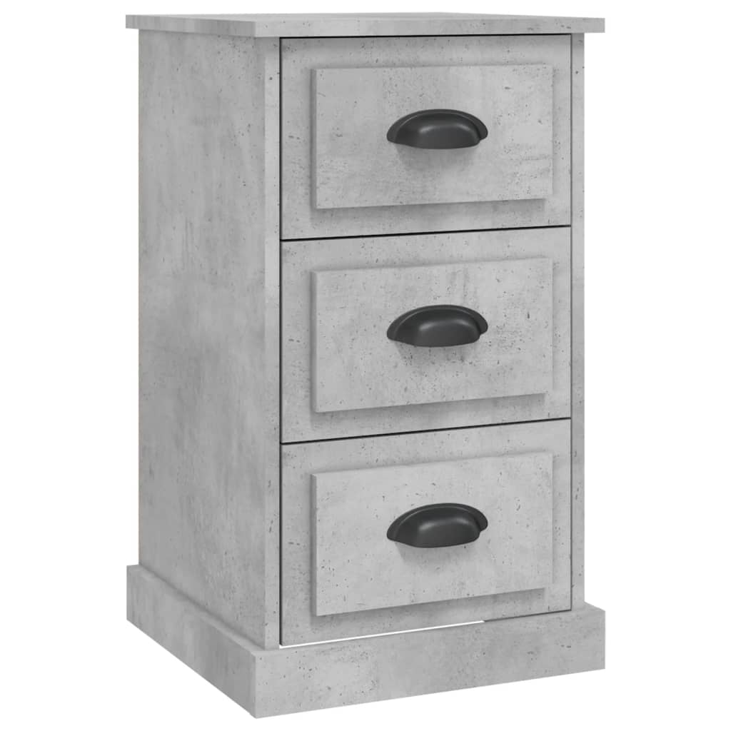NNEVL Bedside Cabinet Concrete Grey 39x39x67 cm Engineered Wood-1