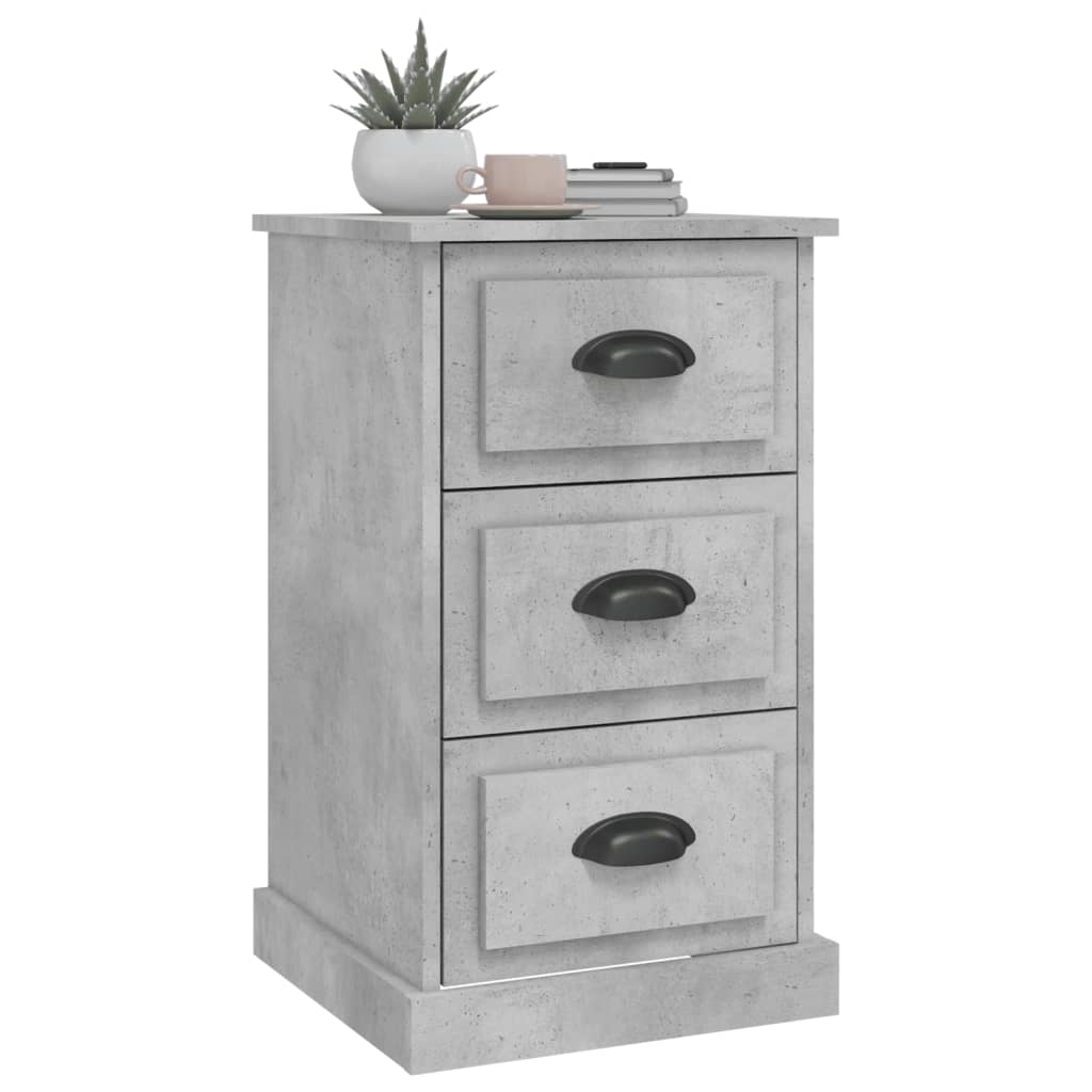 NNEVL Bedside Cabinet Concrete Grey 39x39x67 cm Engineered Wood-4