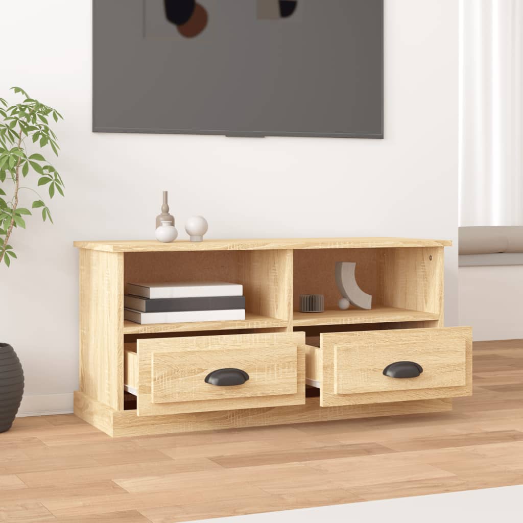 NNEVL TV Cabinet Sonoma Oak 93x35.5x45 cm Engineered Wood-2