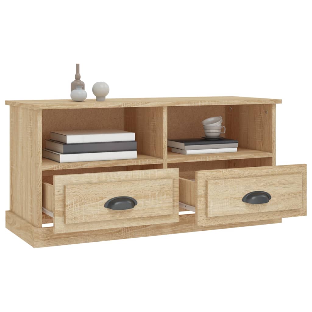 NNEVL TV Cabinet Sonoma Oak 93x35.5x45 cm Engineered Wood-4