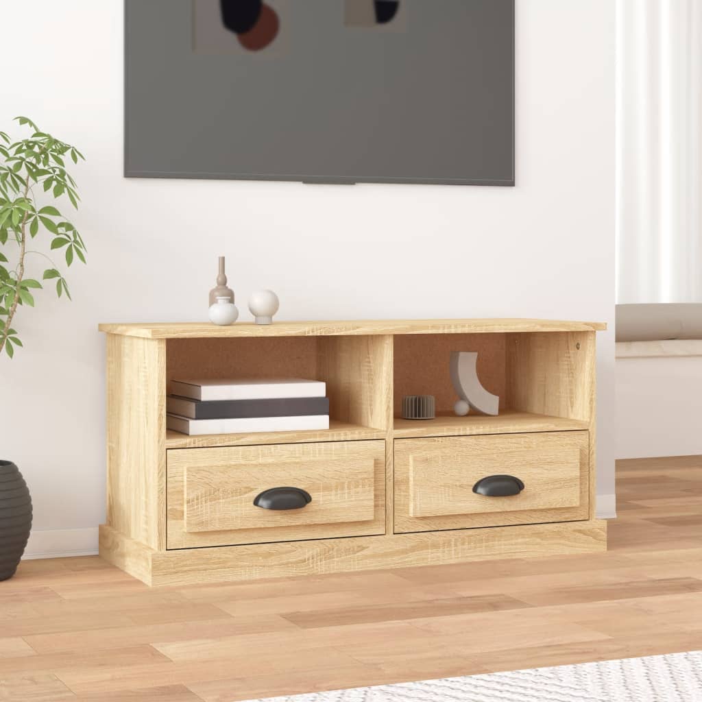 NNEVL TV Cabinet Sonoma Oak 93x35.5x45 cm Engineered Wood-0