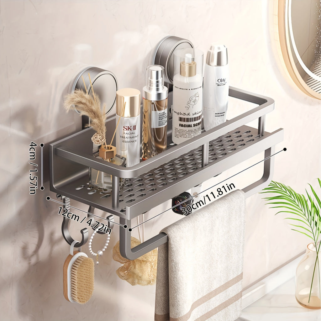 Rustproof Wall Mount Shower Caddy with Suction Cups-4