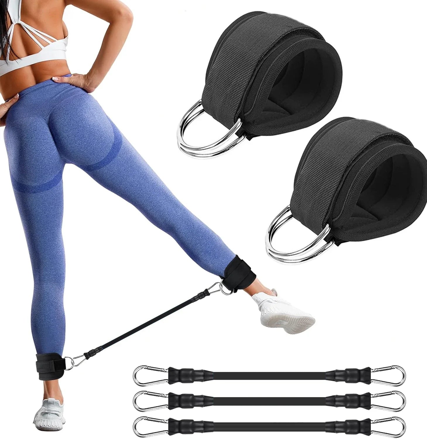 NNEOBA Ankle Resistance Bands Set for Leg and Butt Training-0