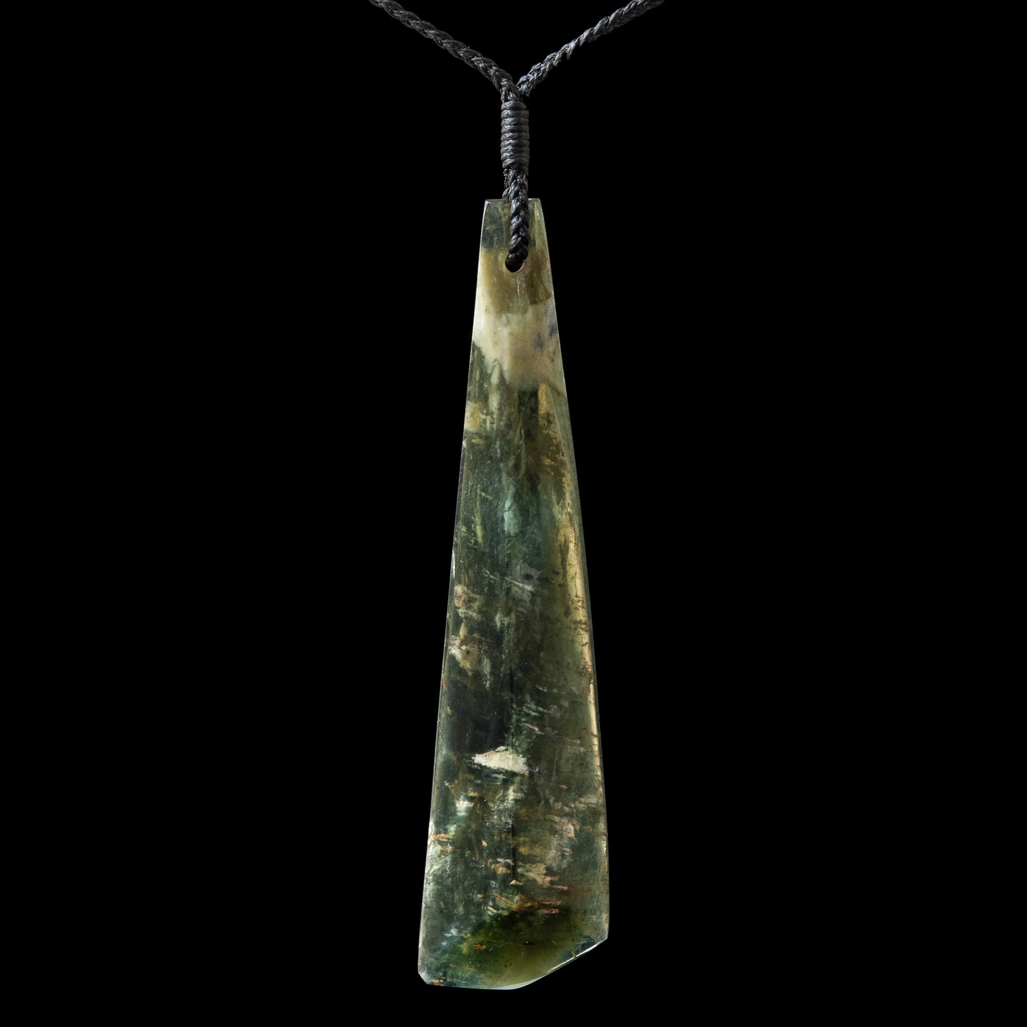 New Zealand Bowenite Toki form jade pendant by Nick Balme-0