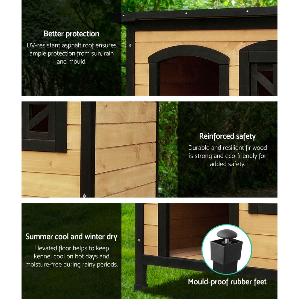 NNEDSZ Large Wooden Pet Kennel-3