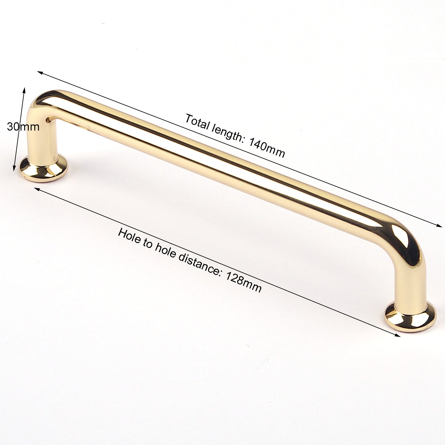 NNEDSZ 128mm Polished gold Furniture Kitchen Bathroom Cabinet Handles Drawer Bar Handle Pull Knob-1