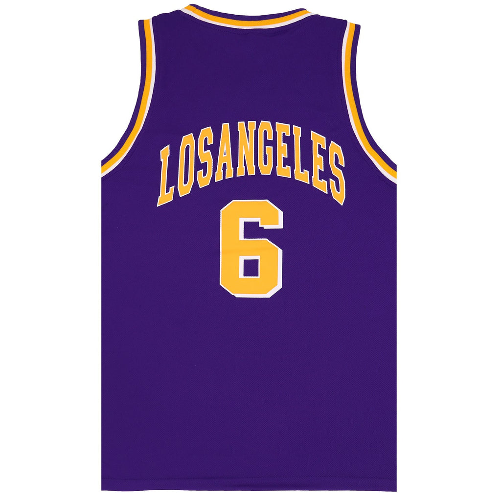 NNEDSZ Kid's Basketball Jersey Tank Boys Sports T Shirt Tee Singlet Tops Los Angeles, Purple - Los Angeles 6, 4-1
