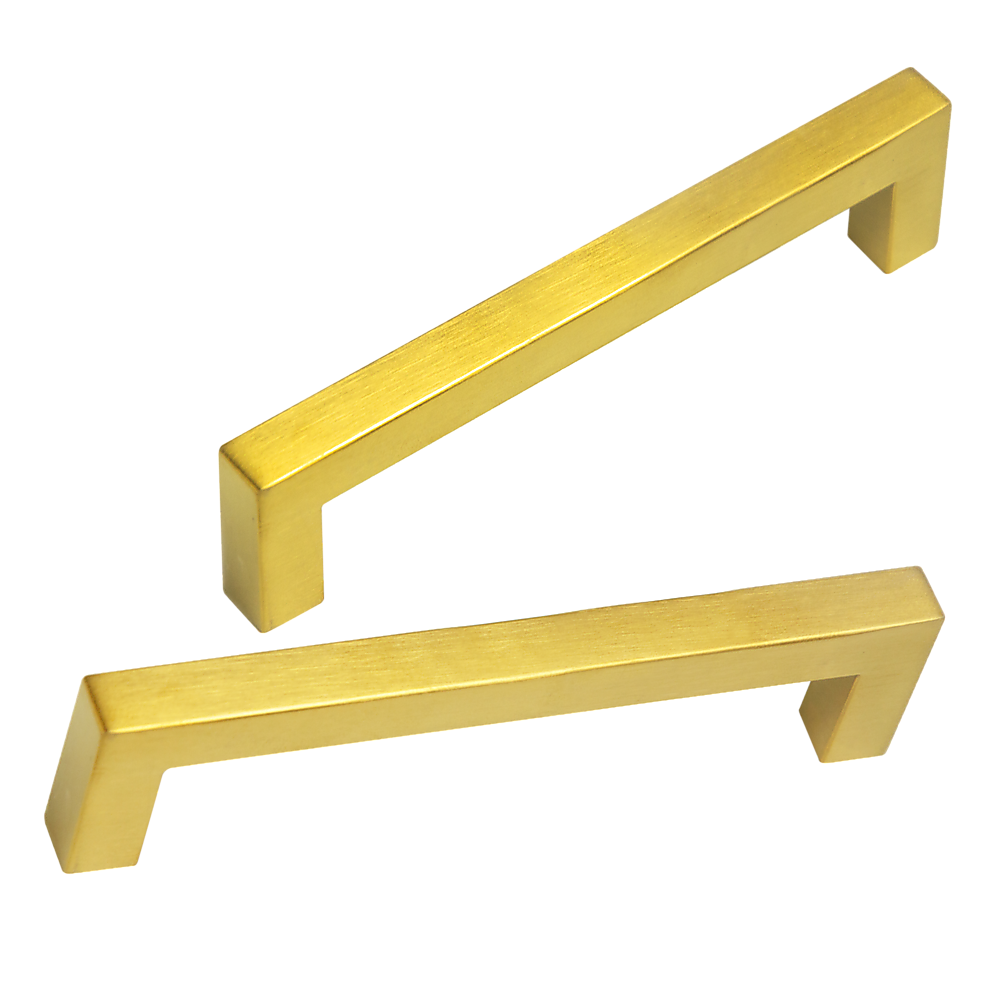 NNEDSZ 15x Brushed Brass Drawer Pulls Kitchen Cabinet Handles - Gold Finish 128mm-0