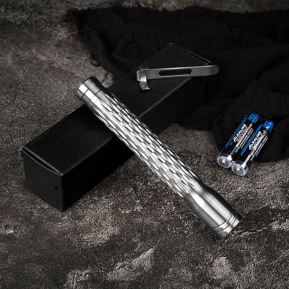 Wautton R8 Titanium Alloy Mini High-Intensity Flashlight-0