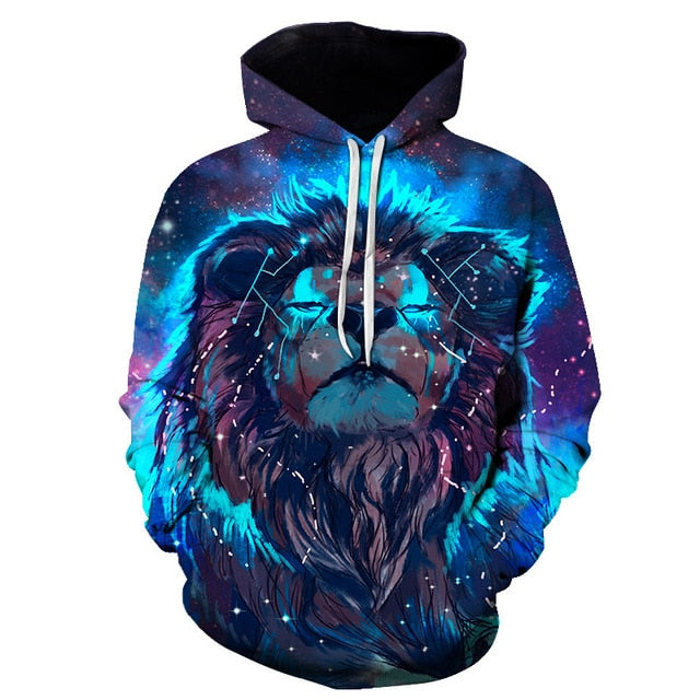 Novelty Flame Lion Hoodie Men's Animal Men's Clothing Flame Hoodie Sweatshirt Sweatshirt 3D Hoodie Sportswear Unisex clothing-16